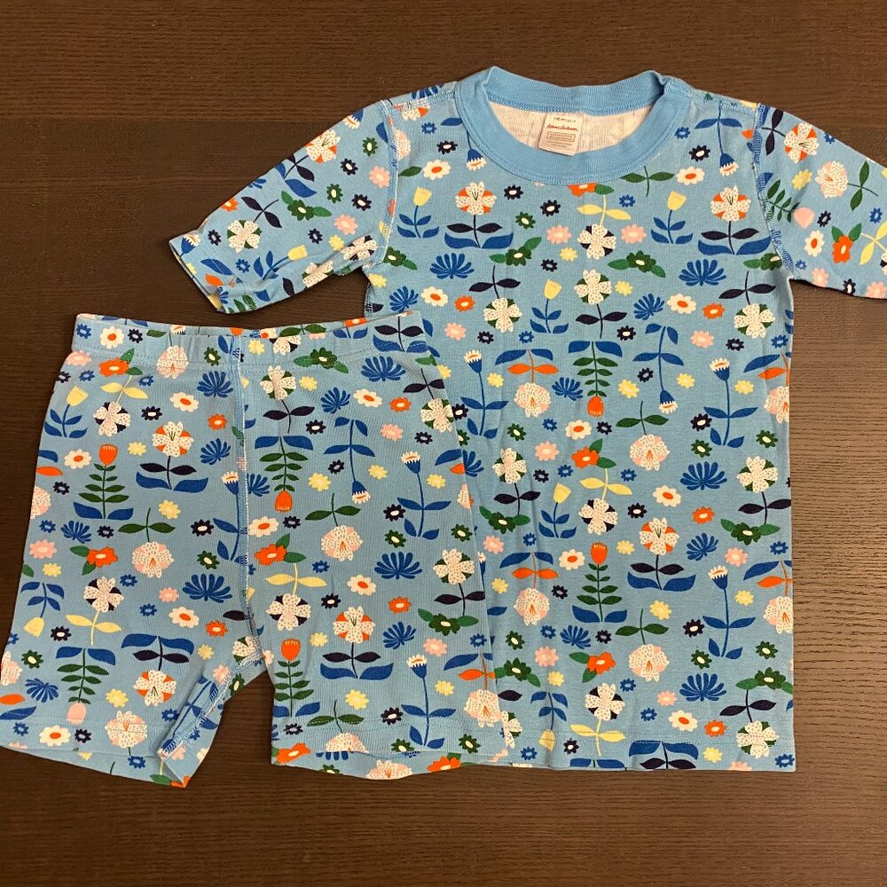 Girls Hanna Andersson Shorts Pajama Set - Size 140/US 10